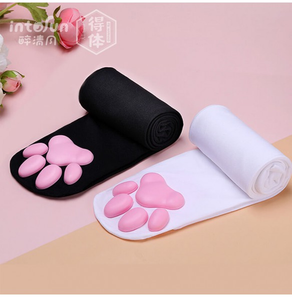 DeTiShe - 3D Cat Paw Socks (White)